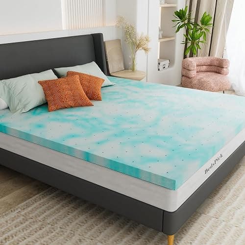 BedsPick Memory Foam Mattress Topper Twin XL 3 Inch Gel Infused Soft Single XL Foam Mattress Pad College Dorm Extra Long XL Twin Bed Topper thumbnail 7