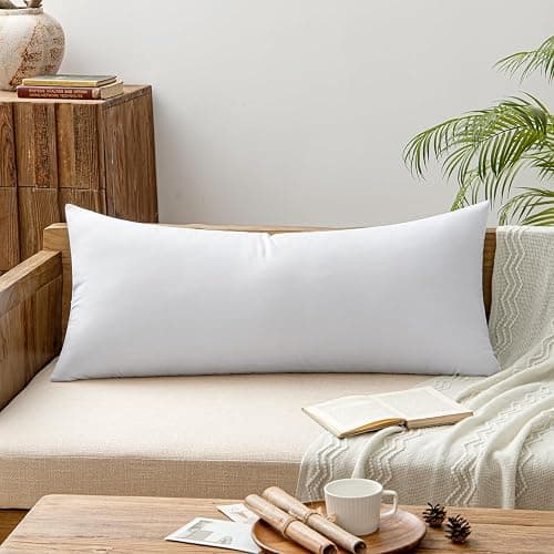 MIULEE 14x36 Inch Throw Pillow Insert Premium Throw Pillow Virgin Microfiber Stuffer Rectangle Pillow for Sofa Bed Couch thumbnail 8
