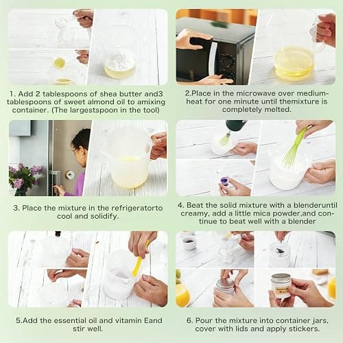DIY Spa & Body Butter Making Kit, Whipped Lotions & Fragrant Body Butter with Organic Shea Butter, Sweet Almond Oil Mica Powder Skin Care Gifts for Women thumbnail 4