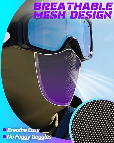 Balaclava Face Ski Breathable Winter Mask for Men Women-Cold Weather Thermal Shiesty Gear for Ski Motorcycle Outdoor Work thumbnail 2