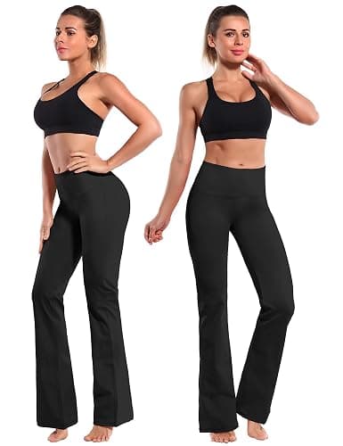 BUBBLELIME 29"/31"/33"/35"/37" 3 Styles Women's High Waist Bootcut Yoga Pants Basic/Side Pockets Tummy Control Workout Flared thumbnail 6