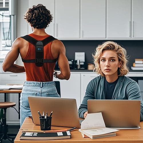 GROKIE Posture Corrector for Women and Men – Adjustable Back Brace for Posture Support,Comfortable and Breathable Back Straightener for Pain Relief (Medium/Large) thumbnail 8