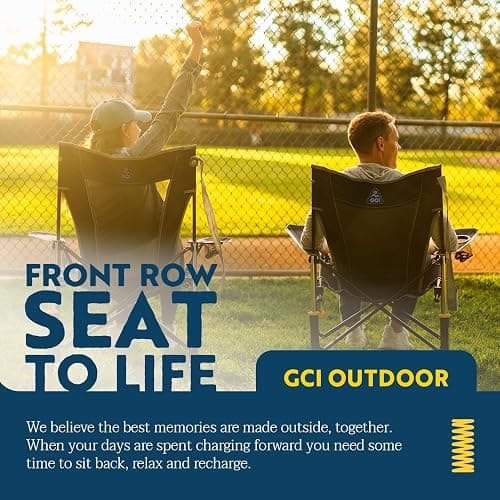 GCI Outdoor Comfort Pro Rocker Camping Chair | Portable Folding Rocking Chair with Durable Armrests & Drink Holder — Blush - Comfort Pro Rocker - Blush thumbnail 8