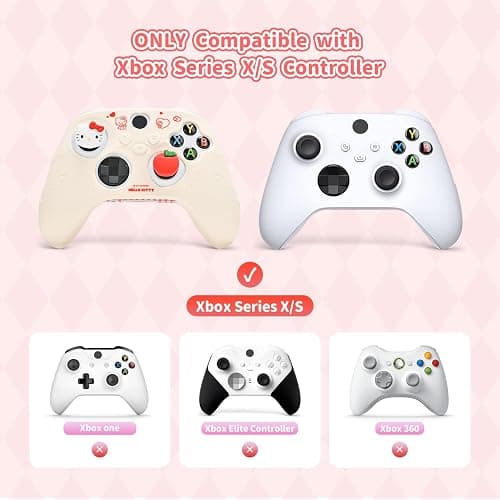 Kuitmor Silicone Controller Cover Skin for Xbox Series X,Soft Anti-Slip Protective Cover Skin Case Compatible with Xbox Wireless Controller with 2 Thumb Grip Caps - HLK thumbnail 2