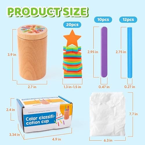 Montessori Wooden Toddler Toys， 3-in-1 Fine Motor Skills Learning Set ，Educational Color Sorting Sensory Toys for 3+ Year ， Teaches Object Permanence & Cause-Effect ，Gifts for Boys & Girls thumbnail 2