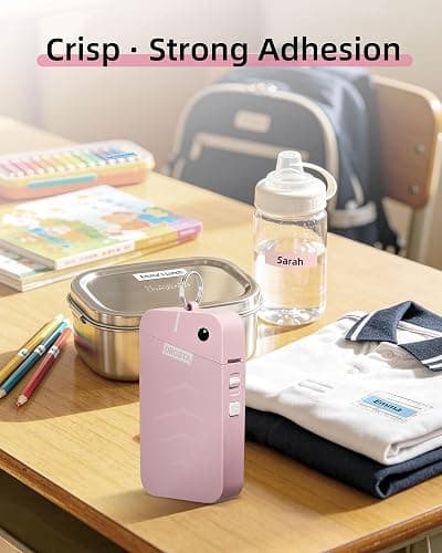 ORGSTA Label Maker, S001 Portable Bluetooth Label Maker Machine with Tape, Thermal Label Printer for Home, Office, School Organization, Wireless Mini Labeler Machine, Pink thumbnail 3