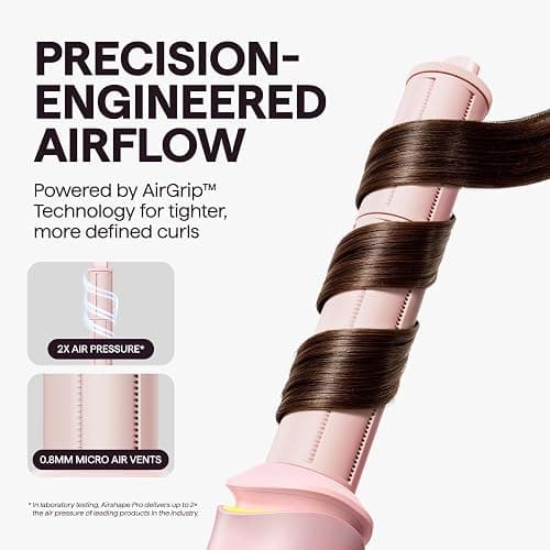 Wavytalk Airshape Pro Roller Air Styler Set for Salon Blowout at Home | 4-in-1 Hair Dryer & Multi-Styler with Auto-Wrap Curlers & Rollers, Volumizing Brush, Less Heat Damage, Ionic Anti-Frizz, Pink thumbnail 6
