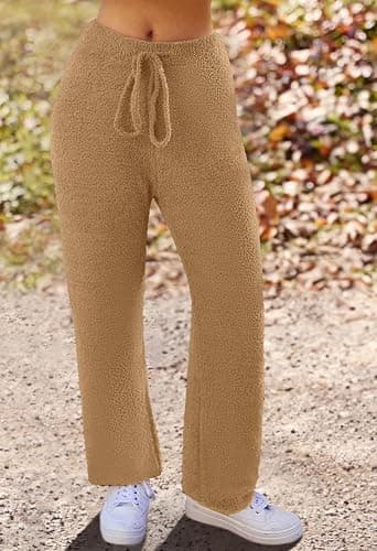 MEROKEETY Women's Lounge Sets 2025 Fall Fashion 2 Piece Outfits Sweater Pajama Set Fuzzy Loungewear Matching Winter Clothes thumbnail 6