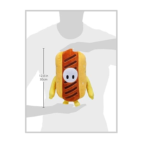 FALL GUYS Moose Toys Hotdog Bean Skin Collectors Edition - Official Collectable 12" Super Soft Cuddly Deluxe Plush Toys from The Ultimate Knockout Video Game 3 - Comes in a Polybag thumbnail 2