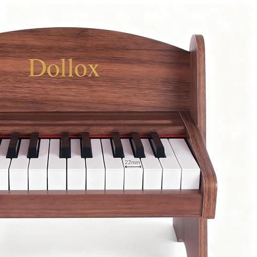 Dollox Kids Piano Digital Keyboard, 25-Key Wooden Electric Keyboard Toys for Toddlers, Baby Musical Instrument for Beginners, Mini Music Birthday Gift for 3-7 Year Old Boys and Girls thumbnail 4