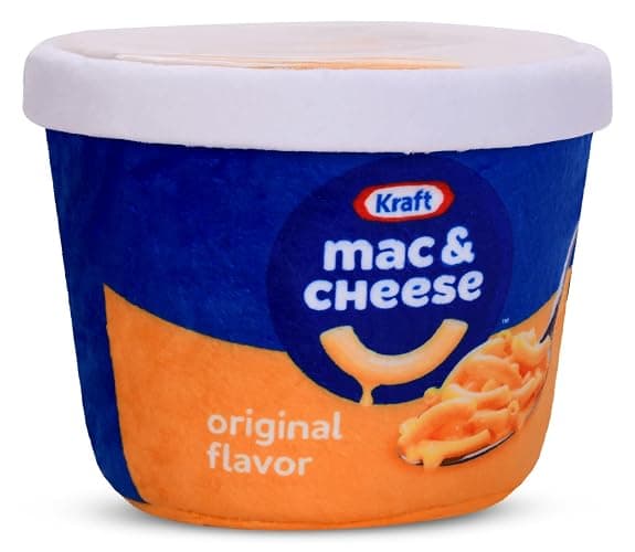 iscream Kraft Macaroni & Cheese 6.5" x 6" Pillow Set with 4 Plushie Macaroni Mini Pillows - Microwave Package thumbnail 5