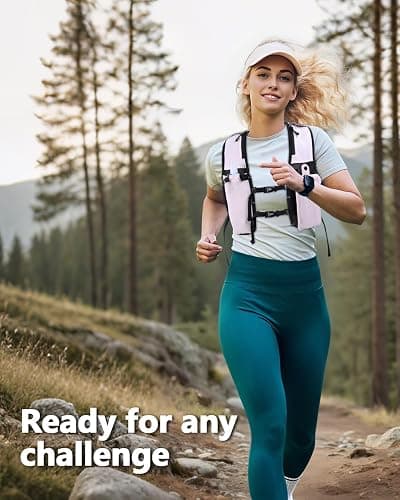 Running Hydration Vest for Women Men,Lightweight Breathable Hydration Pack with 500ml Soft Flask, Adjustable Chest Straps Reflective Backpack for Trail Running Marathon Race Jogging Cycling thumbnail 8