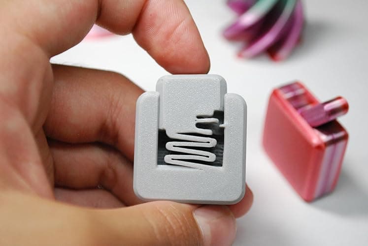 4-Pack 3D Printed Fidget Toy Set – Spiral Cone, Switch, Gear Box & Clicker | Stress Relief Desk Toys | Focus Fidgets for Office, Classroom, and Home thumbnail 6