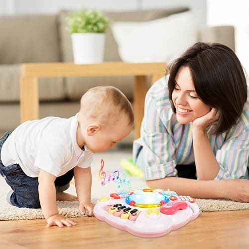 Dahuniu Baby Toy- Engaging Baby Activity Center for 6 12 18 Months Old- Safe, Sturdy, and Fun (11.8 x 11.8 x 12.2 inches), (Pink) thumbnail 2
