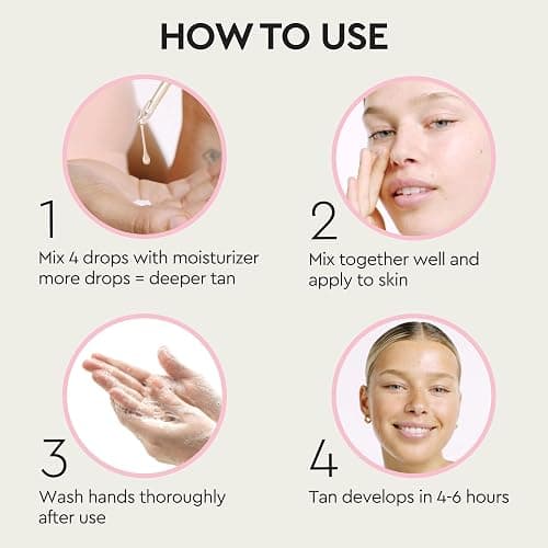 Tanologist Self-Tan Drops- Medium, Bronzing Serum, Customizable Face & Body Self Tanner For Moisturizer, Gradual Tanning Drops for Natural Glow, Streak-Free Vegan Formula, 1.01 fl oz thumbnail 5