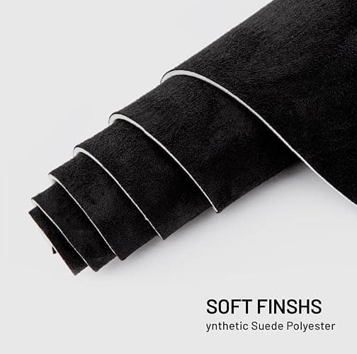 Hiksuky Suede Auto Headliner Fabric 98" L × 60" W with Foam Backing - Black Interior Replacement Material for Car/Truck/SUV/RV Roof, Tube Packaging - Home Repair/DIY Headliner Material thumbnail 3