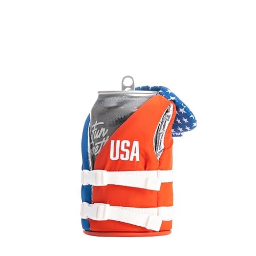 Puffin - The Liberty Life Vest - Insulated 12 oz Can Cooler I Beer Bottle & Soda Can Insulator, Keep Drinks and Beverages Cold thumbnail 4