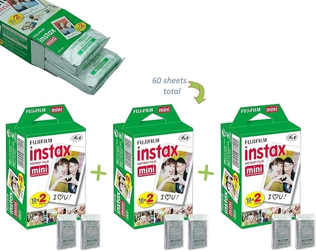 Fujifilm Instax Mini 12 Instant Camera Pastel Blue and Fuji Film Value Pack (60 Sheets) Bundle with Sturdy Tiger Accessories, Carrying Case, Photo Album 64 Pockets thumbnail 4
