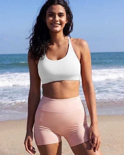 RUNNING GIRL Sports Bras for Women,Padded Sports Bra Tank Top Sexy Crisscross Back High Impact Longline Workout Yoga Bra thumbnail 2