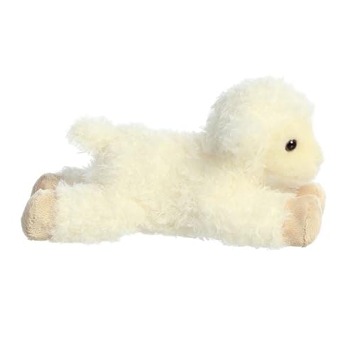 Aurora® Adorable Mini Flopsie™ Luna Lamb™ Stuffed Animal - Mini Companions Ready for Playful Adventures - for Kids All Ages, Toddlers, Adults, and Families - White 8.5 Inches thumbnail 3