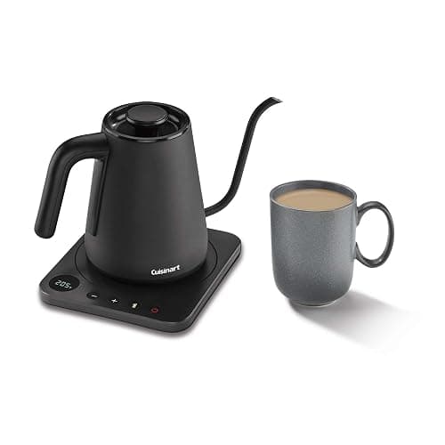 Cuisinart GK-1 Digital Goose Neck Kettle, Precision Gooseneck Spout Designed for Precise Pour Control that Holds 1-Liter, 1200-Watt Allows for Quick Heat Up, Stainless Steel,Black thumbnail 4