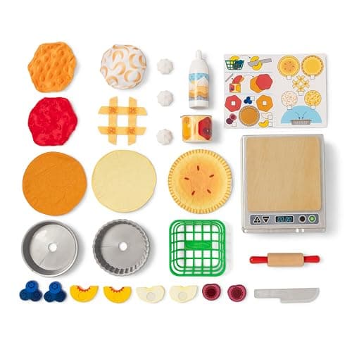 Melissa & Doug Make and Bake Pies Pretend Play Food Set and Wooden Oven with Squishy Dough for Ages 3+ - FSC Certified thumbnail 4