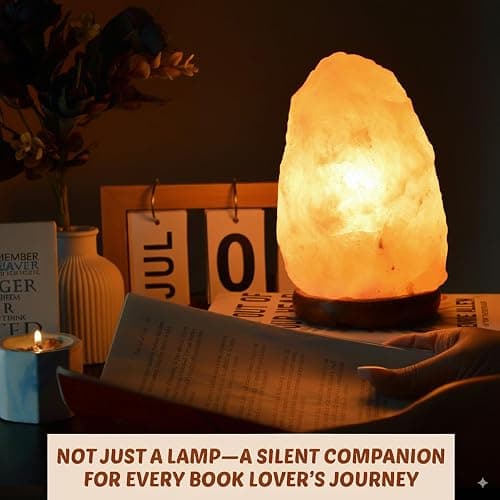 POHS 7 Inches,4-5 lbs, 100% Authentic Natural Himalayan Pink Salt Lamp, Hand Crafted Wooden Base, with on & Off Switch thumbnail 4