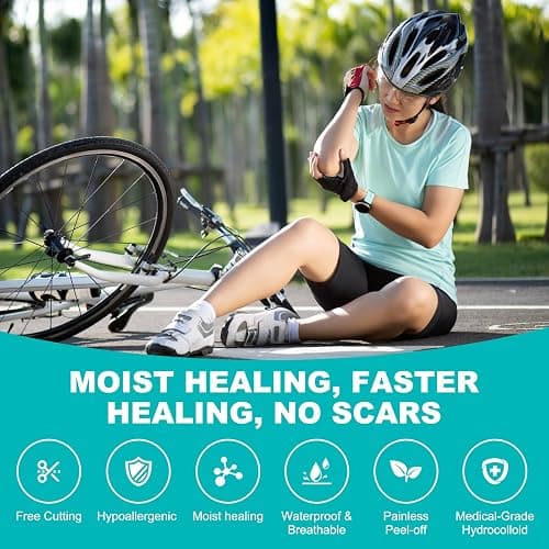 Hydrocolloid Roll for Wound Care, Hydrocolloid Bandages with Self-Adhesive, Cut-to-Size Patch Bandages, Ultra Absorbent, Waterproof, First Aid Kit Essential (2IN*4.8FT) thumbnail 3