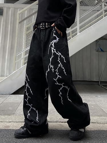 OYICAI Womens Baggy Jeans Wide Leg Denim Pants Y2k 90s Vintage Hip Hop Loose Long Trousers Streetwear thumbnail 2