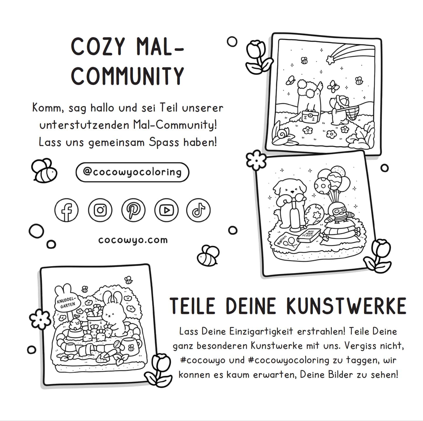 Cozy Cuties: Malbuch für Erwachsene, Teenager und Kinder (Cozy Spaces Coloring): 2 thumbnail 2