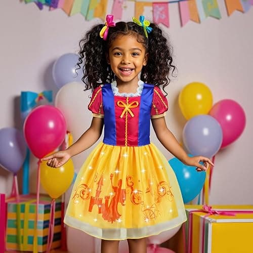 Meland Princess Dress Up - Dress Up Clothes for Girls with Toys,Christmas Birthday Gift for Toddler Girls 3,4,5,6,7,8 Years thumbnail 5