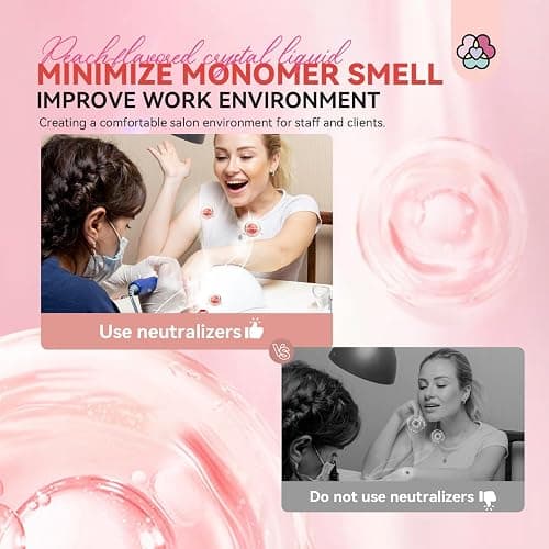 SAVILAND Peach Scent Monomer Odor Neutralizer for Acrylic Liquid 30ml | Eliminates Strong Monomer Odor, Zero Impact on SculptingEeffect, Long-lasting Scented, Relaxing Manicures Home Salon Use thumbnail 5