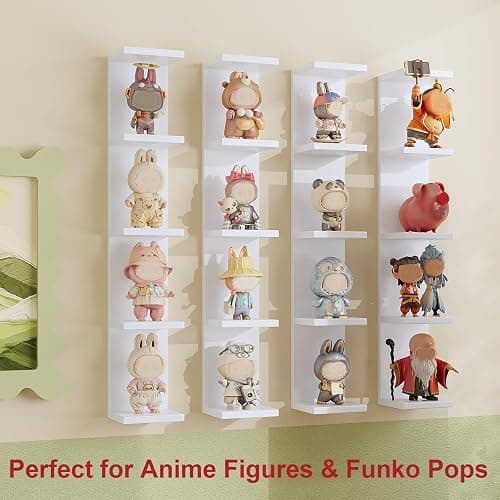 LitaEther 5 Tier White Lack Wall Shelf - Multi-Functional Display Organizer for Anime Figures, Funko Pop, Plants, Makeup & Books (7.1" x 5.5" x 30.7") – Space-Saving Floating Shelf for Home & Office thumbnail 5
