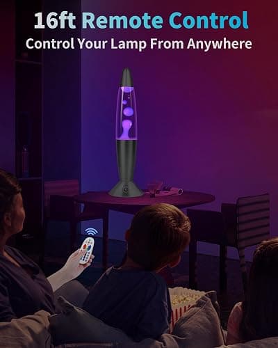 Black Liquid Motion Lamps 17 Colors Changing with Remote, 13.5 Inch LED Night Light for Kids Adults, Mood Lighting Small Table Lamp for Bedroom Nightstand Office Decor, Cool Birthday Christmas Gifts thumbnail 5