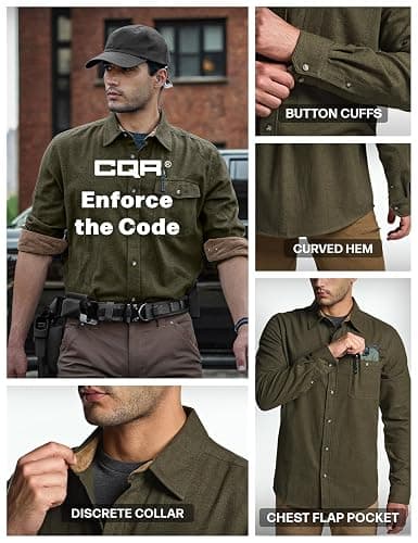CQR Flannel Shirt Plaid Shirt Work Shirts thumbnail 8