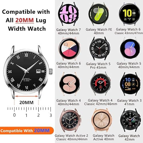 Gold Metal Bracelet Band Women 20mm Adjustable Single Chain Compatible with Samsung Galaxy Watch 7/6/5/4/Active 2/4 Classic/6 Classic/5 Pro/FE 40mm 42mm 43mm 44mm 45mm 46mm 47mm (No Case) thumbnail 5