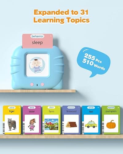 Airbition 510 Words, Talking Flash Cards for Toddler 1 2 3 4 Year Olds, Language Learning Tools, Pocket Speech Therapy Tools, Autism Aids, Montessori Tools with 31 Themes, Children's Sensory Device thumbnail 4