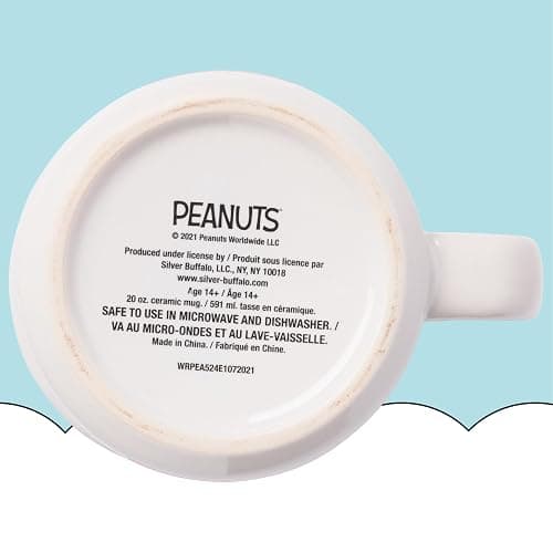 Silver Buffalo Peanuts Snoopy and Woodstock Get Cozy Ceramic Camper Mug, 20 Ounces thumbnail 7