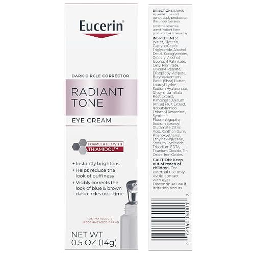 Eucerin Radiant Tone Eye Cream Dark Circle Corrector, Eye Brightening Cream with Thiamidol and Hyaluronic Acid, Helps Reduce the Look of Eye Puffiness, 0.5 Oz Tube thumbnail 13