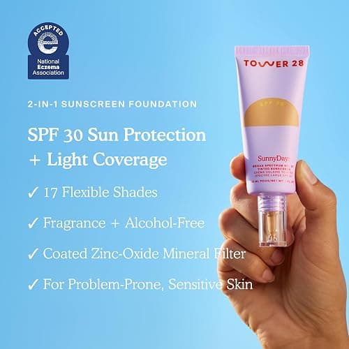 Tower 28 SunnyDays SPF 30 Tinted Moisturizer - 2-in-1 Buildable Coverage Foundation + Mineral Sunscreen for Face - Zinc Oxide, Aloe & Prickly Pear for Sensitive Skin - 15 Light/Warm (1 oz) thumbnail 2