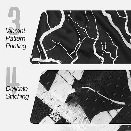 DIOTSR Mens Graphic Print Shorts Cool Mesh Basketball Shorts Casual Flat Front Shorts Summer Drawstring thumbnail 3