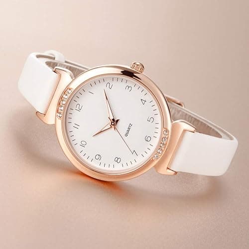 NUOVO Women's Silicone Sports Watch - Crystal Accented Leather Strap Analog Display thumbnail 2