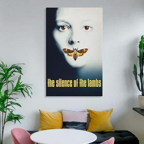 THE SILENCE OF THE LAMBS Horror Movie Poster Canvas Wall Art Poster Decorative Bedroom Modern Home Print Picture Artworks Posters 16x24inch(40x60cm) thumbnail 6