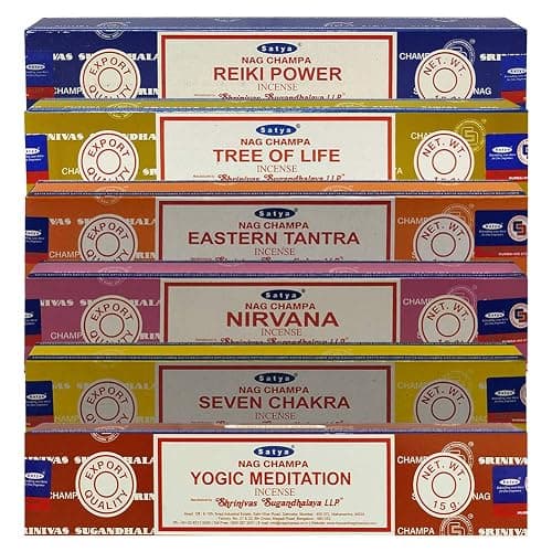 Satya Incense Sticks Variety Pack #6 and Incense Stick Holder Bundle with 6 Spiritual Fragrances thumbnail 2