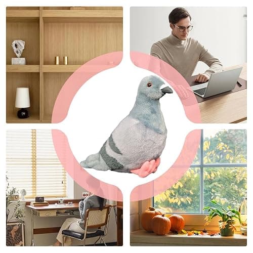 Realistic Pigeon Plush Stuffed Animal, Soft Cute Peace Bird Decor Toy for Kids Boys Girls Men Women Student Home Classroom Birthday Bedroom Nursery Playroom thumbnail 3