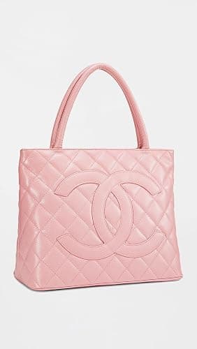 WHAT GOES AROUND COMES AROUND Women's Pre-Loved Chanel Pink Caviar Medallion Tote thumbnail 4