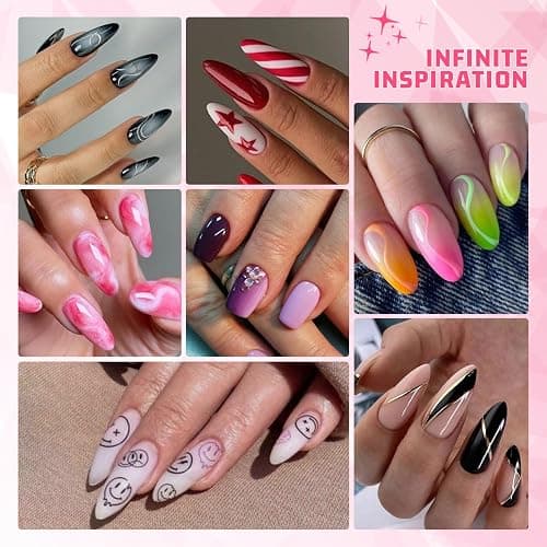 Karroy Sponge Pat Gel Nail Polish Palette, 12 Colors Blending Ombre Gel Polish Gradient Painting Nails Art, No Wipe, UV/LED Cured, 100Sponges 6Brushes 1Grabber (Set 01) thumbnail 6