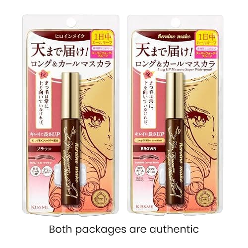 HEROINE MAKE by KISSME Brown Mascara Waterproof, Waterproof Mascara Volume and Length by Tubing Fiber for Long & Curl Eye Makeup for Women, Natural Lash Look for Sensitive Skin from Japan 1 EA thumbnail 2
