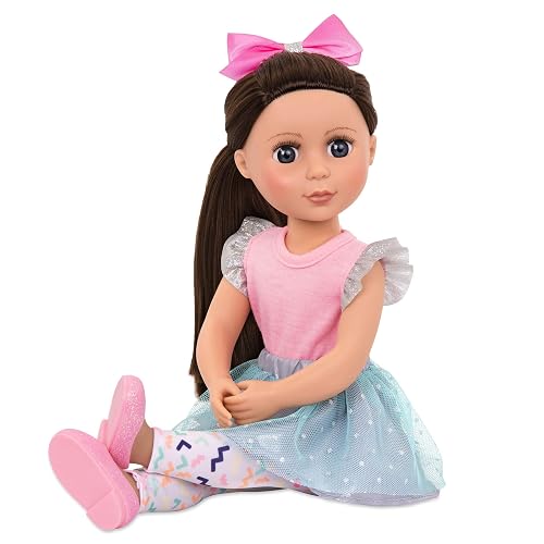 Glitter Girls – 14-Inch Fashion Doll – Brown Hair & Purple – Blue Eyes – Poseable Arms & Legs – Ruffle Outfit & Hair Bow – 3+ Years– Candice thumbnail 8