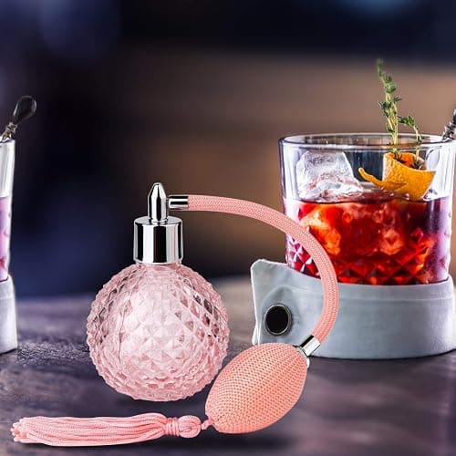 Lamoutor Vintage Perfume Spray Bottle 100ml Pink Vintage Refillable Perfume Bottle with Long Tassel thumbnail 7